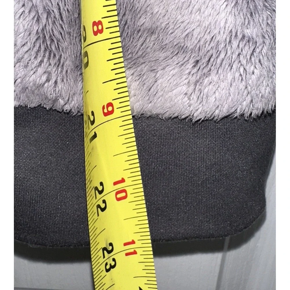 The North Face Girl's L 14/16‎ Oso Hoodie Fleece Gray Pink Full Zip Lined Teddy